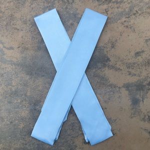 2pc Sky Blue Silk Scarf Bandeau Wrap Purse Twilly